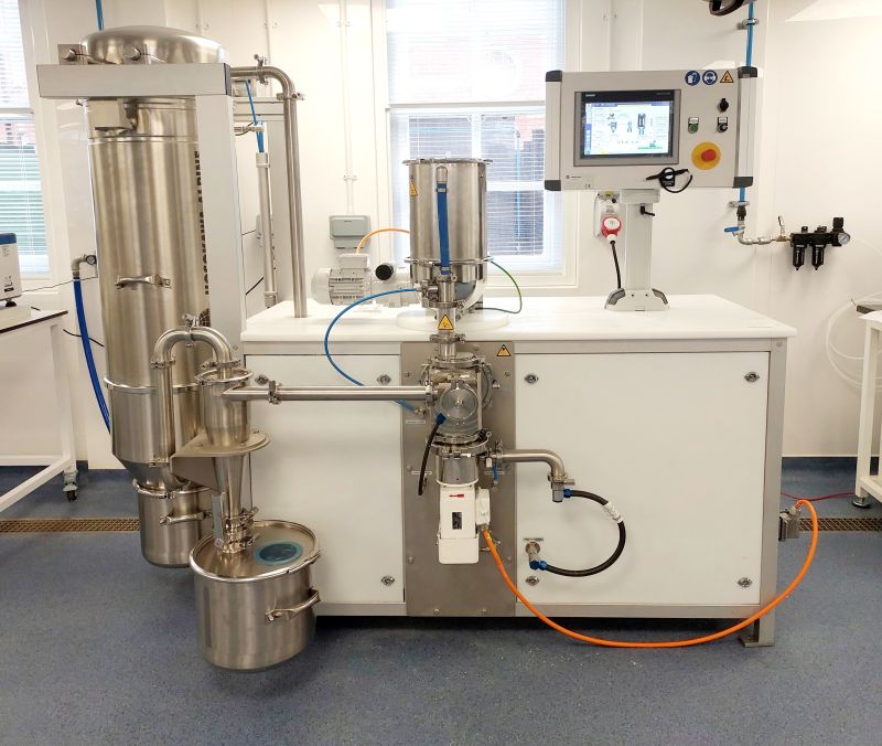 Hosokawa Alpine Dry Fractionator for milling and fractionating legume and cereal flours into protein-rich and starch-rich fractions using airflow and mechanical mechanisms