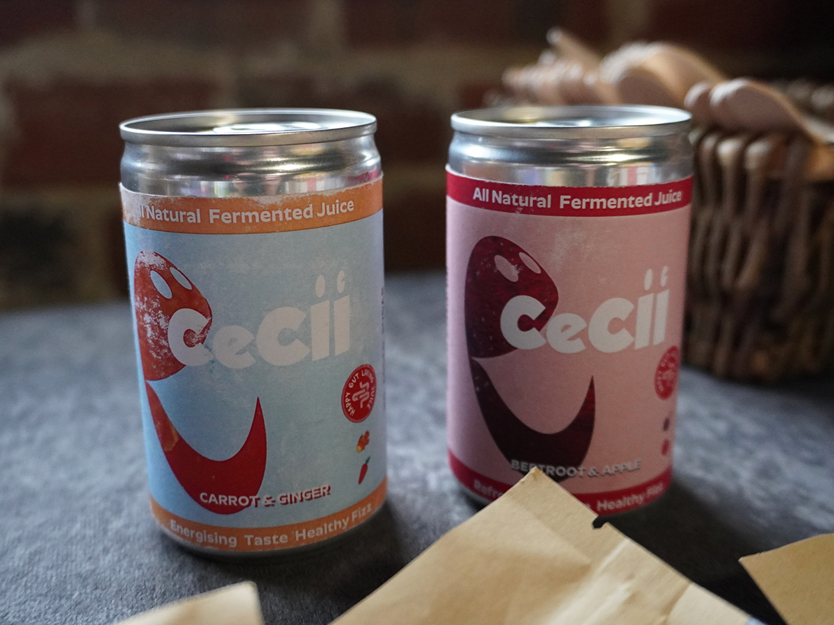 An image of two cans of all natural fermented juice